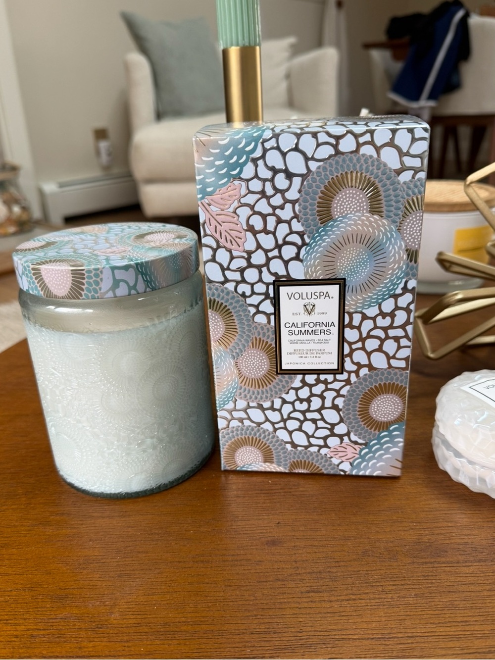 Voluspa California Summers Decorative Jar Candle and Reed diffuser